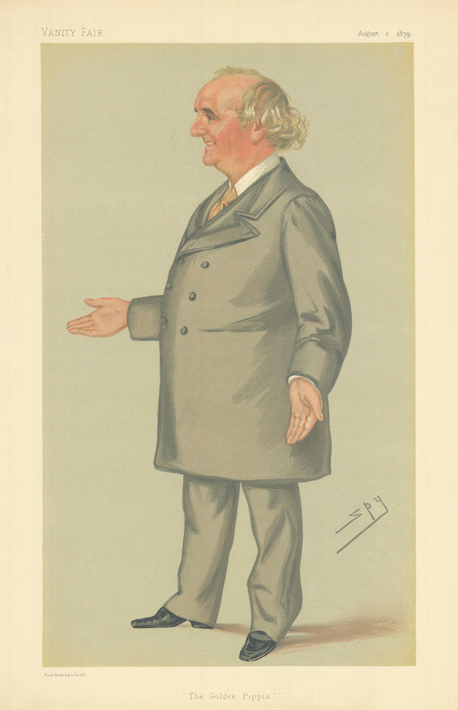 VANITY FAIR SPY CARTOON William Cunliffe Brooks 'The Golden Pippen' 1879 print